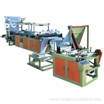 Ribbon-through Conituous-rolled Bag Making Machine